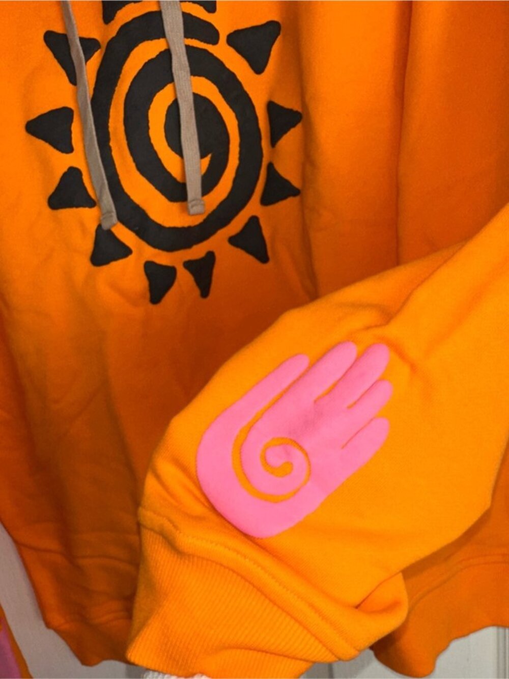 NEW Double Rainbouu Orange graphic Couch Surf Oversized Hoodie Sweater designer - Picture 8 of 10
